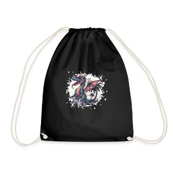 Dragon Summer Holiday - Drawstring Bag - black - Front