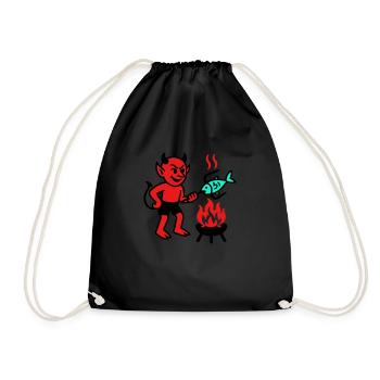 Devil with Fish - Turnbeutel - Schwarz - Vorne