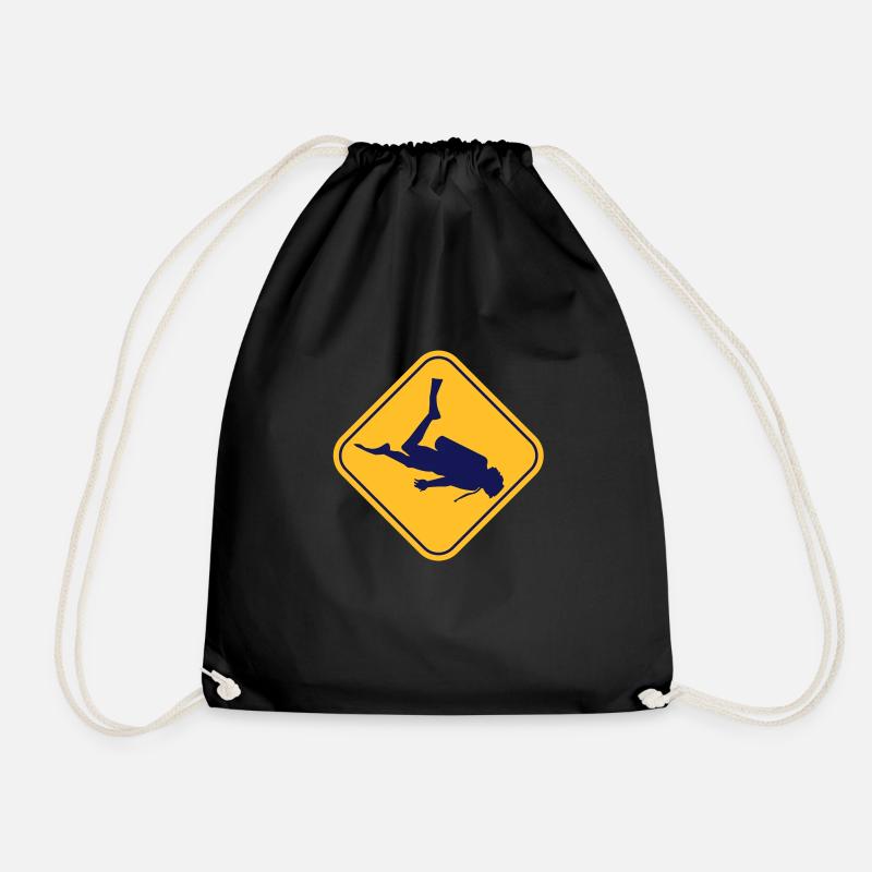 Diver - Drawstring Bag - black
