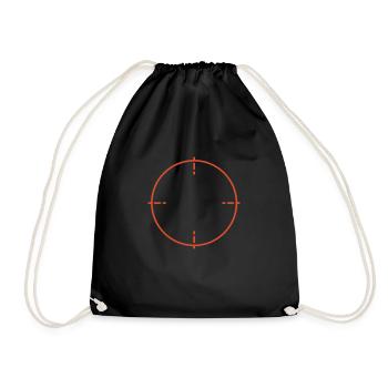 Fadenkreuz / crosshairs (1c) - Turnbeutel - Schwarz - Vorne