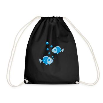 fische - Sac de sport léger - noir - Devant
