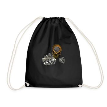 Crane Incrusté Celtic.png - Drawstring Bag - black - Front