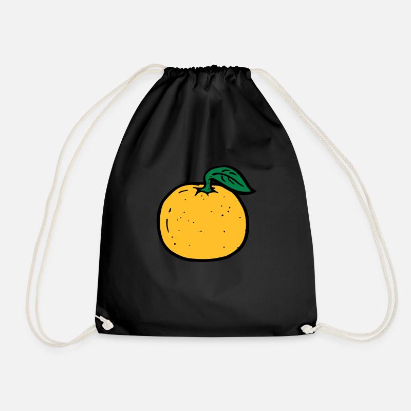 orange - Turnbeutel - Schwarz