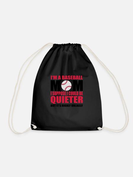 Baseball mom - Turnbeutel - Schwarz