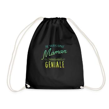 Je suis une Maman trooop geniale - Sac de sport léger - noir - Devant