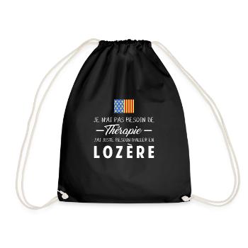 Thérapie Lozère - Sac de sport léger - noir - Devant