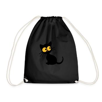 Black Kitten - Drawstring Bag - black - Front