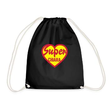 chiara super coeur heart love logo1 - Sac de sport léger - noir - Devant