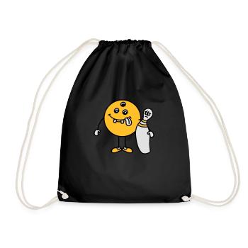 Funny Bowling Friends - Drawstring Bag - black - Front