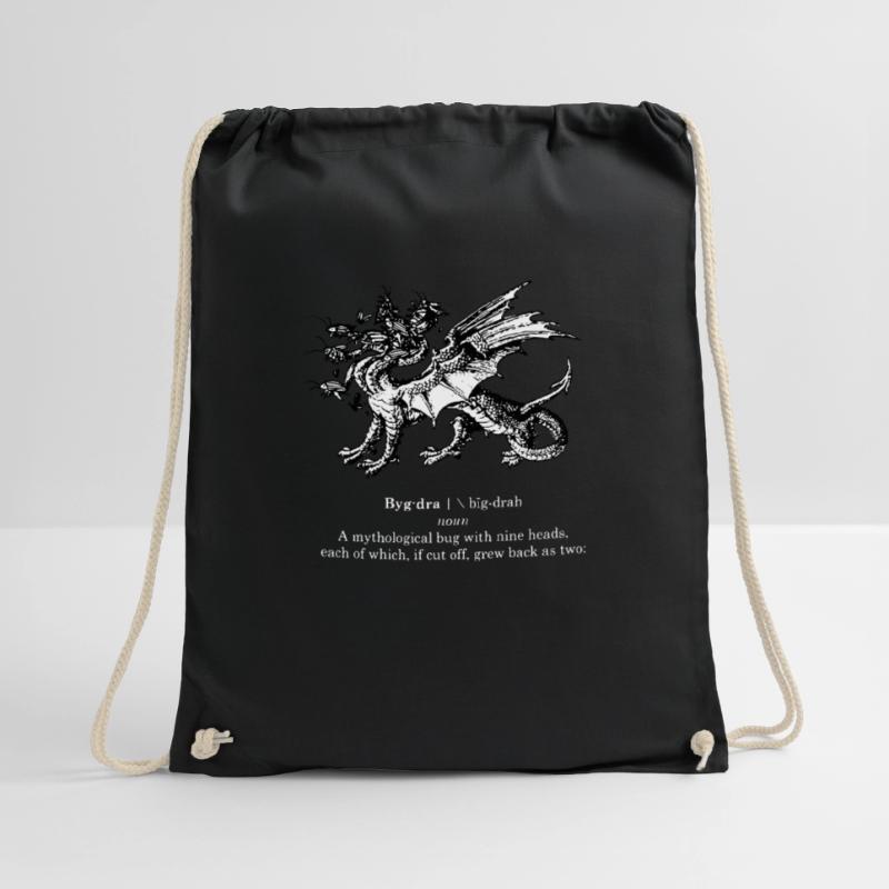 coder shirt hydra bug Drawstring Bag