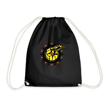 volleyball waterpolo snake language logo club - Drawstring Bag - black - Front