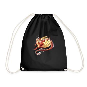 red pretty dragon - Turnbeutel - Schwarz - Vorne