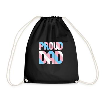 Papa fier transgenre - Sac de sport léger - noir - Devant