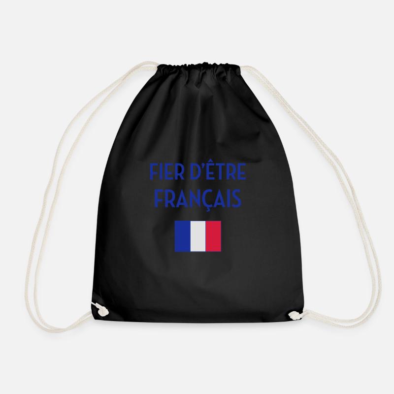 France / Français / Française / Bébé / Naissance - Drawstring Bag - black