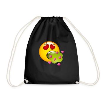 Smiley Glossy Barf Love - Sac de sport léger - noir - Devant