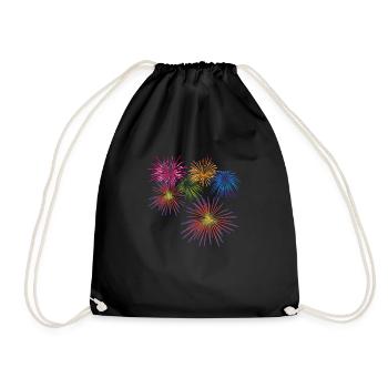 Feux d’artifice - Sac de sport léger - noir - Devant