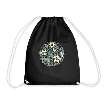 Art Nouveau Floral Ornament - Sac de sport léger - noir - Devant