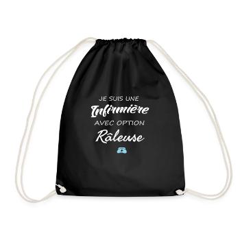 Je suis une infirmière avec option râleuse - Sac de sport léger - noir - Devant