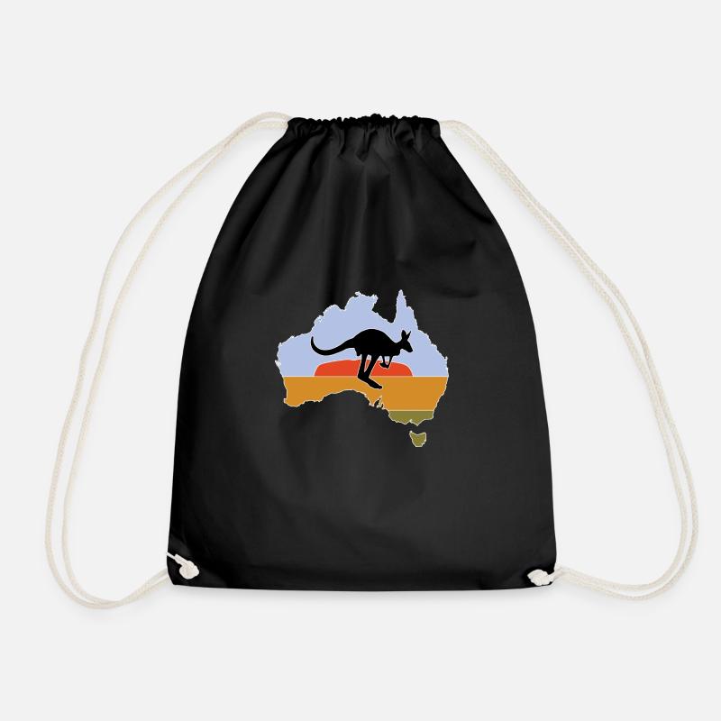 Australia - Drawstring Bag - black