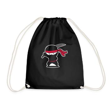 Ninja metallic sword - Drawstring Bag - black - Front