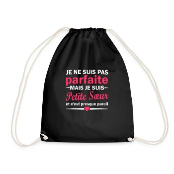 Pas parfaite mais Petite Sœur - Sac de sport léger - noir - Devant