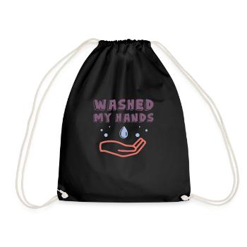 Je me suis lavé les mains Motivation Quarantaine Corona - Sac de sport léger - noir - Devant