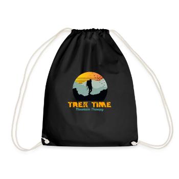 Trek Time, mountain therapy, trekking, hiking - Drawstring Bag - black - Front