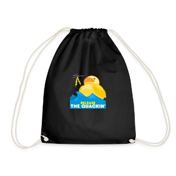 Canard canard de bain - Sac de sport léger - noir - Devant