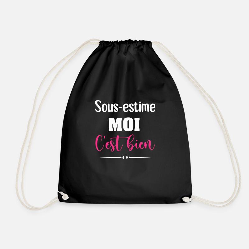 Underestimate me it's good - Drawstring Bag - black