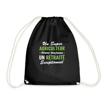 super agriculteur donne un retraité exceptionnel - Sac de sport léger - noir - Devant