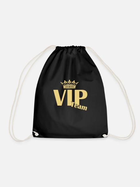 vip team - Turnbeutel - Schwarz
