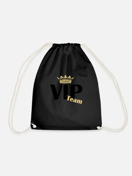 vip team - Turnbeutel - Schwarz
