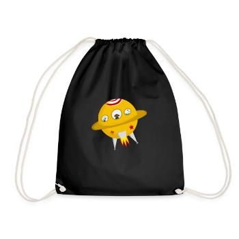 Into space - Drawstring Bag - black - Front