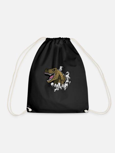Tyrannosaurus Dino T-Rex Dinosaurier reißt Design - Sportstaske - sort