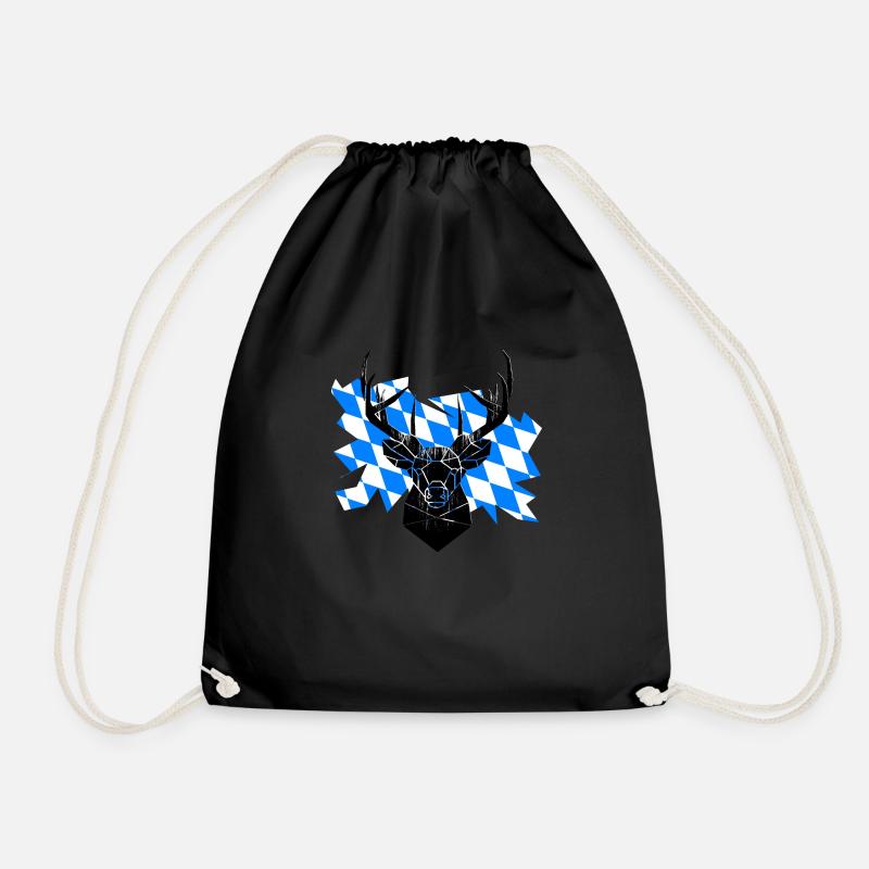 Free State of Bavaria Hirsch - Drawstring Bag - black