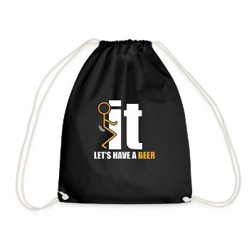 Fuck it let's have a beer. Beer Shirt Gift - Drawstring Bag - black - Front