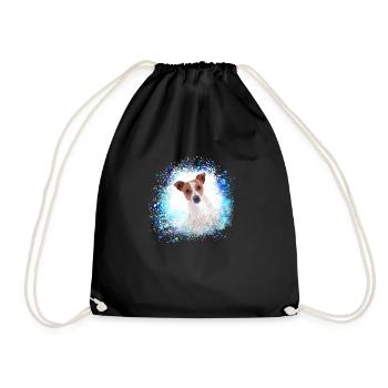 russel terrier, terrier, Jack Russell Terrier,blau - Turnbeutel - Schwarz - Vorne