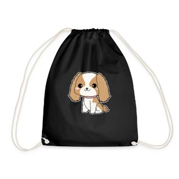 Cavalier King Charles Spaniel - Drawstring Bag - black - Front
