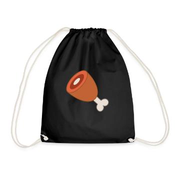Cuisse de viande - Sac de sport léger - noir - Devant