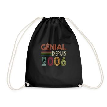 Génial Depuis 2006 Cadeau Retro Anniversaire - Sac de sport léger - noir - Devant