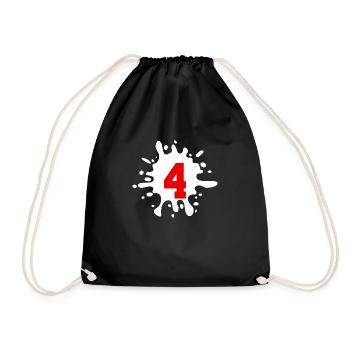 4 Number of blobs - Drawstring Bag - black - Front