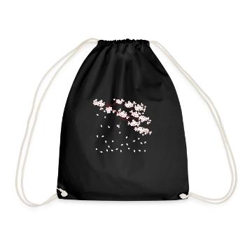 Sakura - Drawstring Bag - black - Front