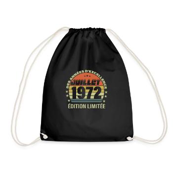 Juillet Edition limitée 1972 - 50 ans d'excellence - Sac de sport léger - noir - Devant