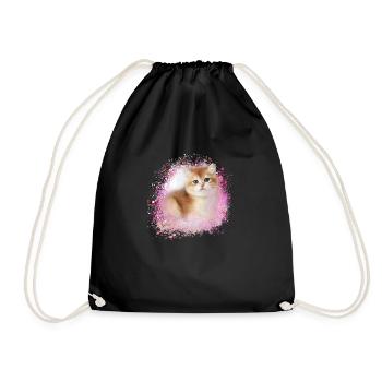 kätzchen,katze,katzenbaby,graffiti,malerei - Turnbeutel - Schwarz - Vorne