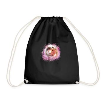 cochons d’Inde, graffitis, cochons d’Inde rosette - Sac de sport léger - noir - Devant