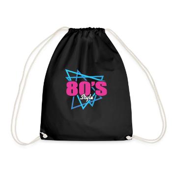 Chemises de style années 80 et cadeaux des années 80 1980 - Sac de sport léger - noir - Devant