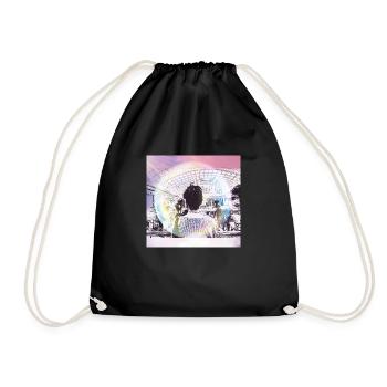 Fille dans un centre commercial - Sac de sport léger - noir - Devant