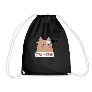 Je suis bien drôle de chat - Sac de sport léger - noir - Devant