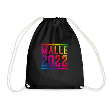 Malle 2022 Bunt - Turnbeutel - Schwarz - Vorne