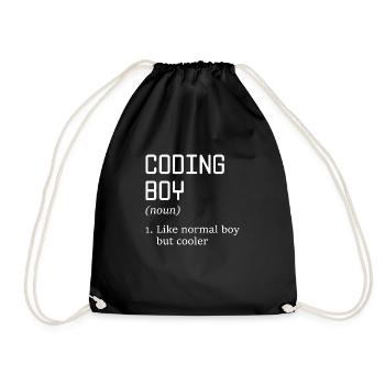 Coding Boy Definition Noun Software Developer Prog - Turnbeutel - Schwarz - Vorne